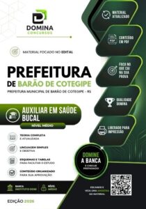 Apostila Auxiliar em Saúde Bucal – Barão de Cotegipe, RS | Edição 2026