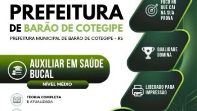 Apostila Auxiliar em Saúde Bucal – Barão de Cotegipe, RS | Edição 2026