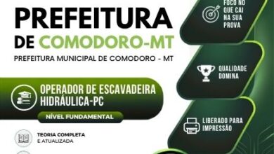 Apostila Profissional para Operador de Escavadeira Hidráulica – Comodoro MT 2026
