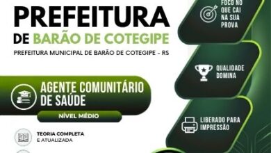 Apostila do Agente Comunitário de Saúde – Barão de Cotegipe RS 2026 Apostila do Agente Comunitário de Saúde – Barão de Cotegipe RS 2026