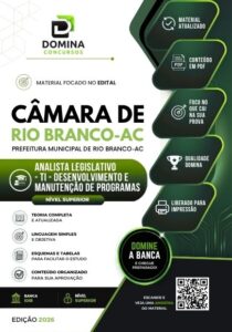 Apostila do Analista de TI: Desenvolvimento e Manutenção de Programas – Câmara Rio Branco AC 2026