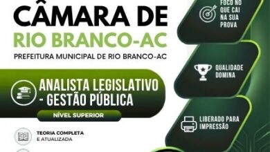 Apostila para Analista de Gestão Pública – Câmara Municipal de Rio Branco AC 2026