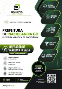 Apostila para Operador de Máquina Pesada – Inaciolândia GO 2026: Guia Completo