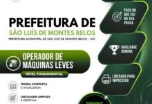 Apostila para Operador de Máquinas Leves – São Luís Montes Belos – GO 2026