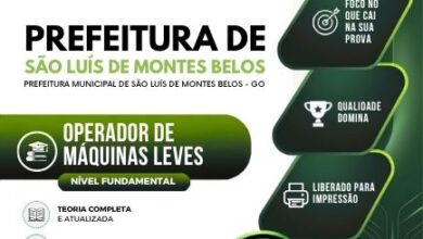 Apostila para Operador de Máquinas Leves – São Luís Montes Belos – GO 2026