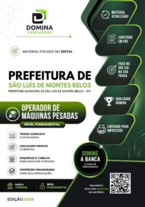 Apostila para Operador de Máquinas Pesadas – São Luís Montes Belos, GO 2026