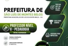 Apostila para Professor Nível II em Pedagogia – São Luís Montes Belos GO 2026