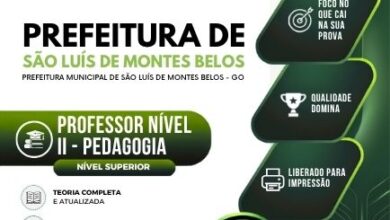 Apostila para Professor Nível II em Pedagogia – São Luís Montes Belos GO 2026