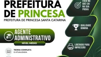 Conquiste sua vaga: Apostila Agente Administrativo Princesa SC 2026 à Sua Mão!