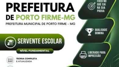 Descubra a Apostila Servente Escolar Porto Firme MG 2026: Conteúdos Especiais!