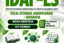 Apostila Completa de Fiscalização Agropecuária: Geografia IDAF ES 2026 Apostila Completa de Fiscalização Agropecuária: Geografia IDAF ES 2026