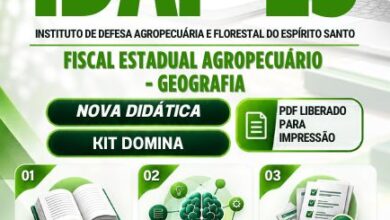 Apostila Completa de Fiscalização Agropecuária: Geografia IDAF ES 2026