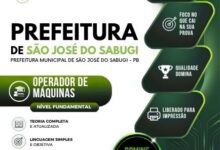 Apostila Profissional para Operador de Máquina – São José do Sabugi, PB 2026