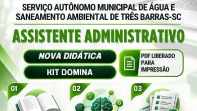 Domine a Carreira: Apostila Assistente Administrativo SAMASA Três Barras SC 2026!