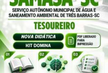 Transforme sua Carreira: Apostila Tesoureiro SAMASA Três Barras SC 2026! Transforme sua Carreira: Apostila Tesoureiro SAMASA Três Barras SC 2026!