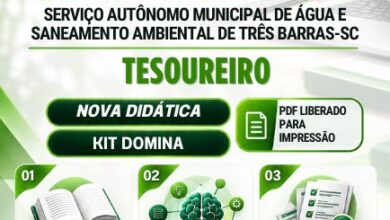 Transforme sua Carreira: Apostila Tesoureiro SAMASA Três Barras SC 2026!