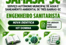 Transforme sua Carreira: Apostila do Engenheiro Sanitarista SAMASA – Três Barras SC 2026! Transforme sua Carreira: Apostila do Engenheiro Sanitarista SAMASA – Três Barras SC 2026!