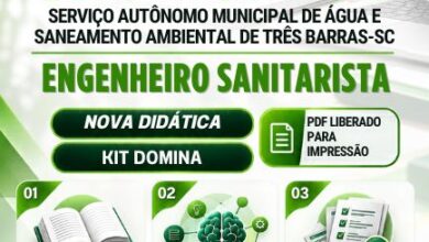 Transforme sua Carreira: Apostila do Engenheiro Sanitarista SAMASA – Três Barras SC 2026!