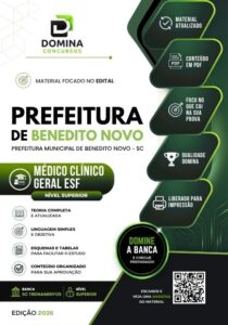 Transforme sua carreira: Apostila Médico Clínico Geral Benedito 2026 em SC!